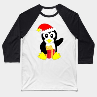 Cute penguin with christmas present Baseball T-Shirt